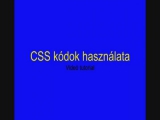 HD-CSS kódok használata