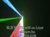 RGB 500-700mW MULTICOLOR LÉZER + ILDA