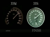 BMW 335d vs. 335i  0-200 km/h
