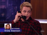 Chris Pine calls Kristy Swanson at Jimmy Kimmel