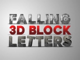 Falling 3D block letters - Stock video footage...