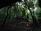 Zsonglőrök: Tűzzsonglőr az erdőben