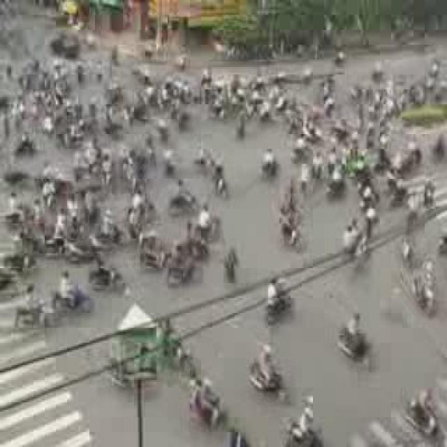Közlekedés egy Kinai városban