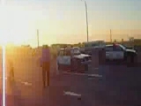 Rendőri erőszak az orosz autópályán