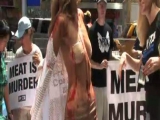 PETA Human Meat demonstration