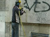 Graffiti eltávolítás 1 - szárazjeges tisztítás...