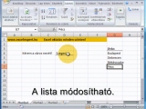 Excel tippek: adatok érvényesítése.