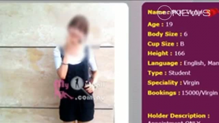 15 ezer dollárért árulja egy kínai lány szüzességét egy ausztrál escort cég