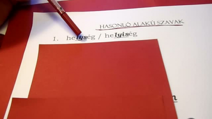 Nyelvtan - Hasonló alakú szavak - oktató tananyag