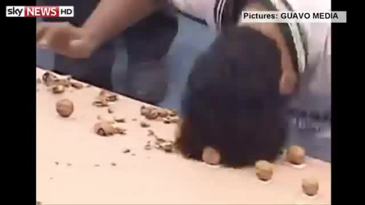 Diótörő világrekord fejjel