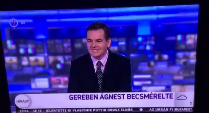 Nevetgélt Gereben Ágnes halálhíre közben az MTV hírolvasója