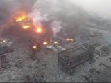 dron felvétel a kínai robbanásról