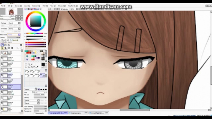 Yuki bőr, szem, ruha - paint tool sai