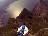 Crazy Wingsuit Flight -- Man Lands on Water...