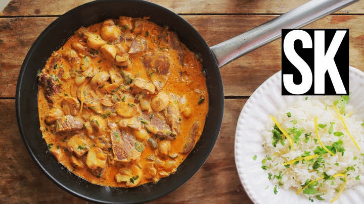 Luxuskaja egy pizza árából: stroganoff bélszín