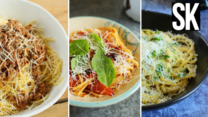 3 spagetti recept egy videóban