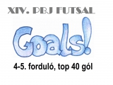 XIV. Futsal 4-5. round top 40 goals