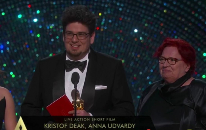 Így vette át az Oscar-díjat Deák Kristóf