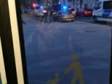 Rendőri kíséret a 95-ös busznak