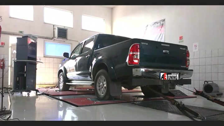 Toyota_Hilux_3.0 D4D Csiptuning AET Chiptuning Tát 4x4 DYNO teljesítmény mérés