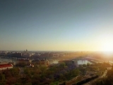 Budapesti napkelte drón légifelvétel