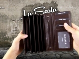 La Scala női bőr pénztárca barna színben DN100
