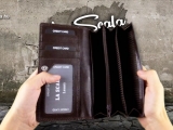 La Scala női bőrpénztárca barna színben DN155