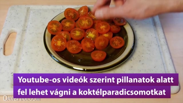 Koktálparadicsom szeletelés hatékonyan