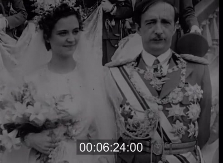 I. Zogu albán király esküvője Apponyi Geraldine grófnővel (Magyar Világhíradó 741., részlet)