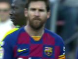 Messi csele a Getafe ellen, közelről