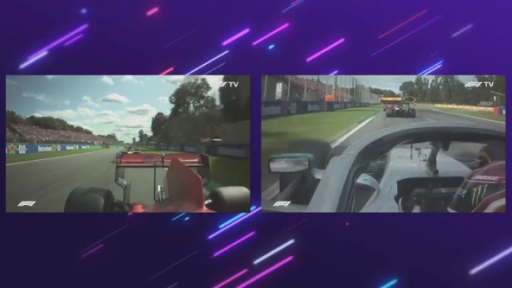 Leclerc vs Hamilton - 2019 Monza onboard