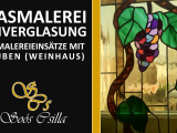 Glasmalerei Türeinsatz mit Trauben (Weinhaus)...