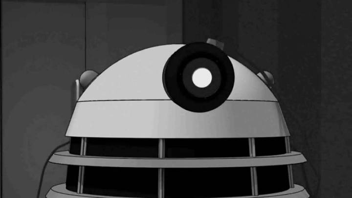 Classic Doctor Who - 04x03b The Power of the Daleks - Official animation (fekete-fehér)(380p)