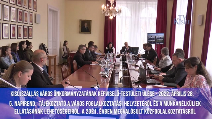 Kisújszállás Város Önkormányzatának képviselő-testületi ülése - 2022. április 28..