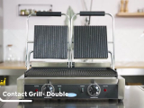 Maxima bordázott dupla kontakt grill, 2x22 cm